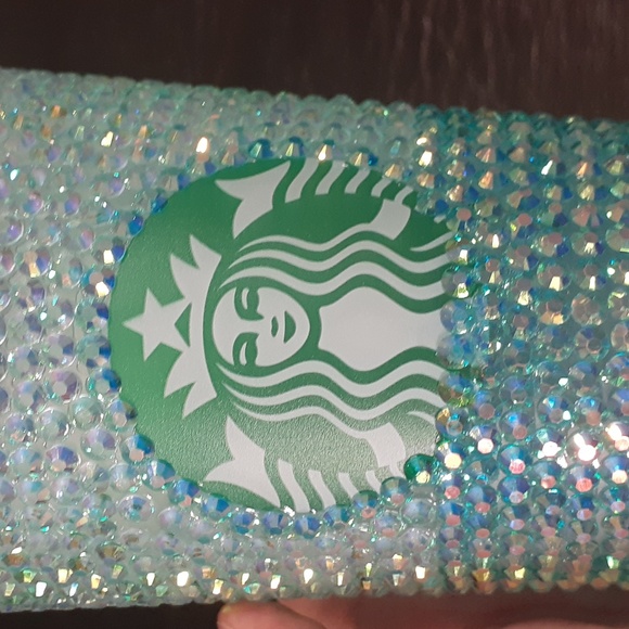 Starbucks Other - Starbucks‎ Teal bling tumbler Handmade with love